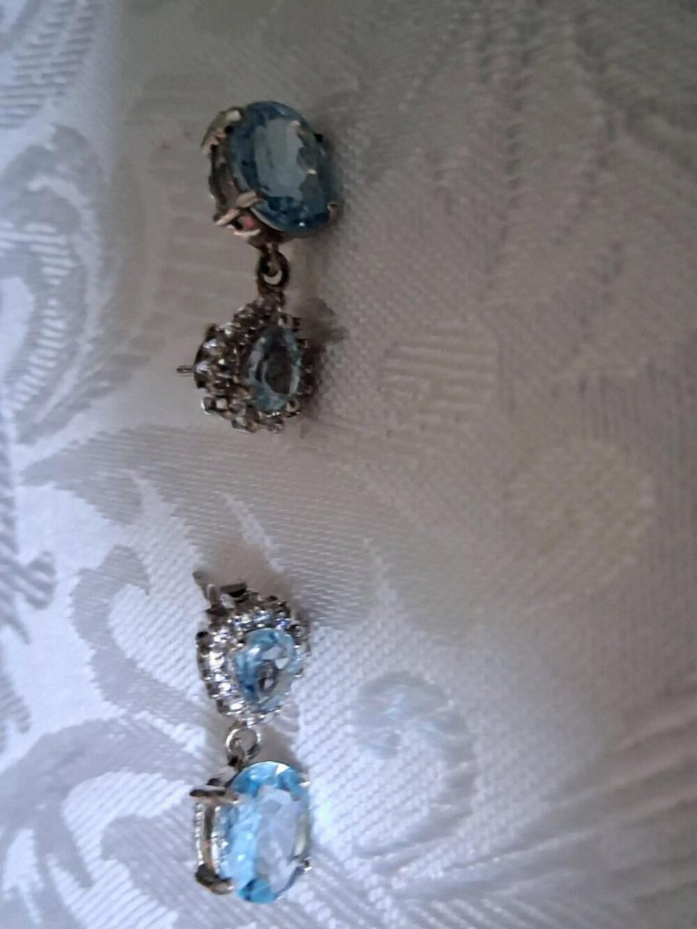 Genuine Blue Topaz Earrings
